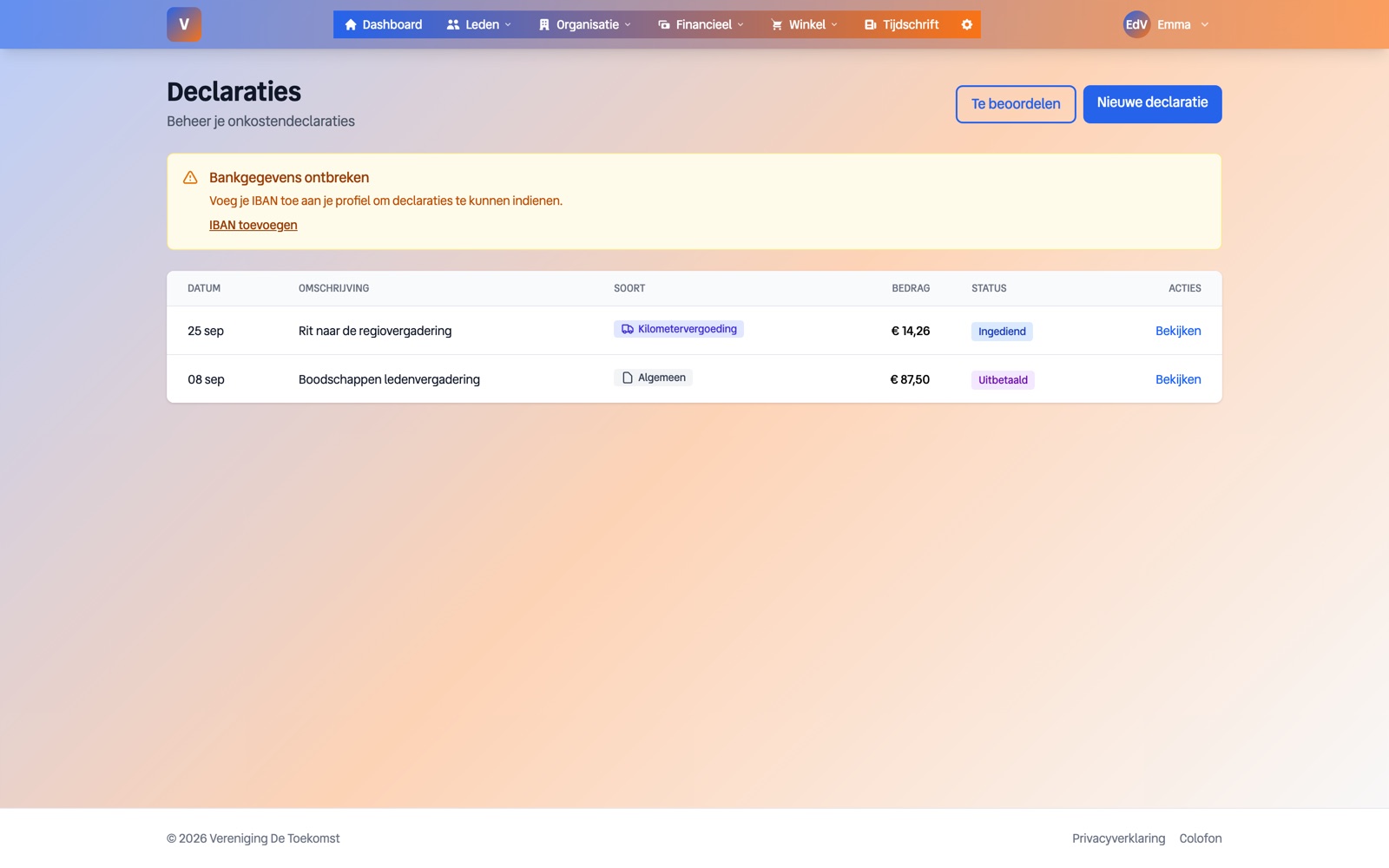 Expense claims without photos in a chat app