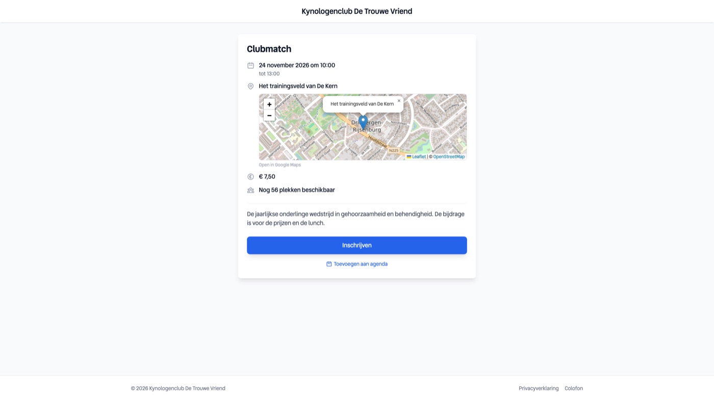 Set up an event with online registration