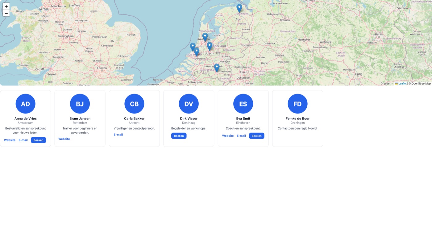 Show members or teachers on your own website